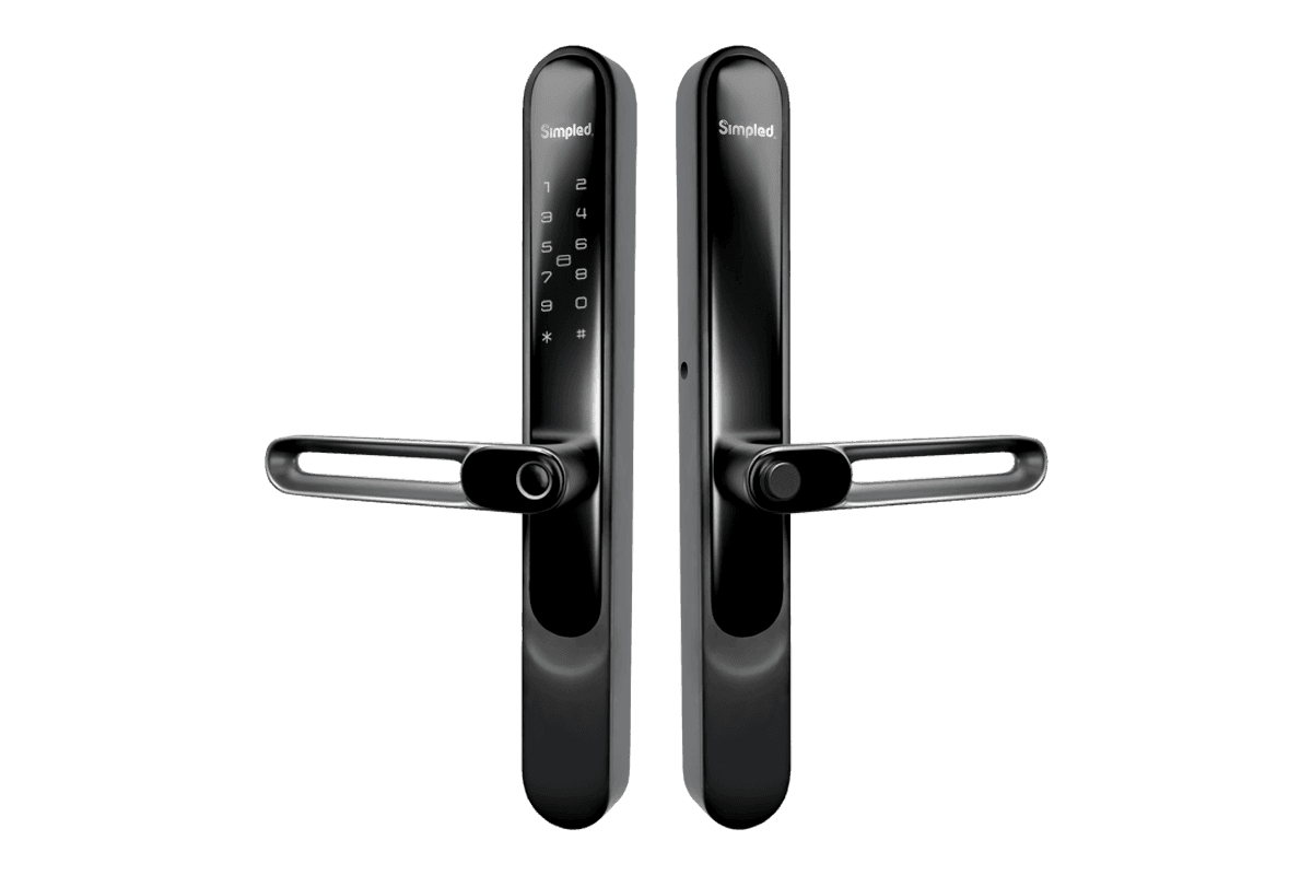 Simpled SS Slim Series smart lock in machined aluminium
