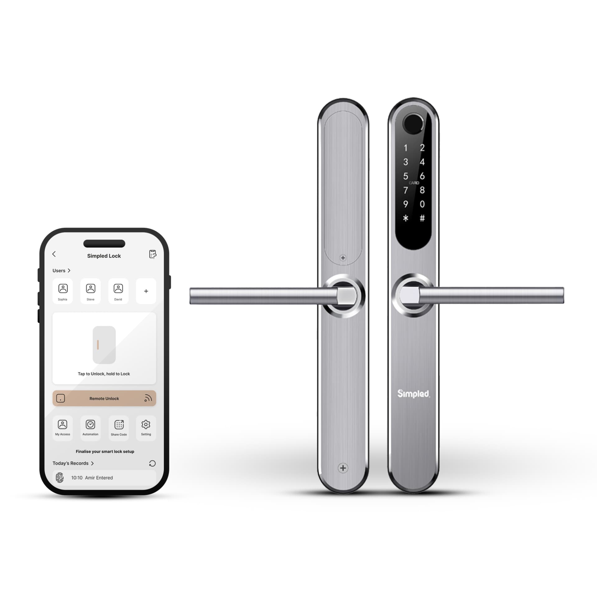 Simpled EF Slim Series smart lock